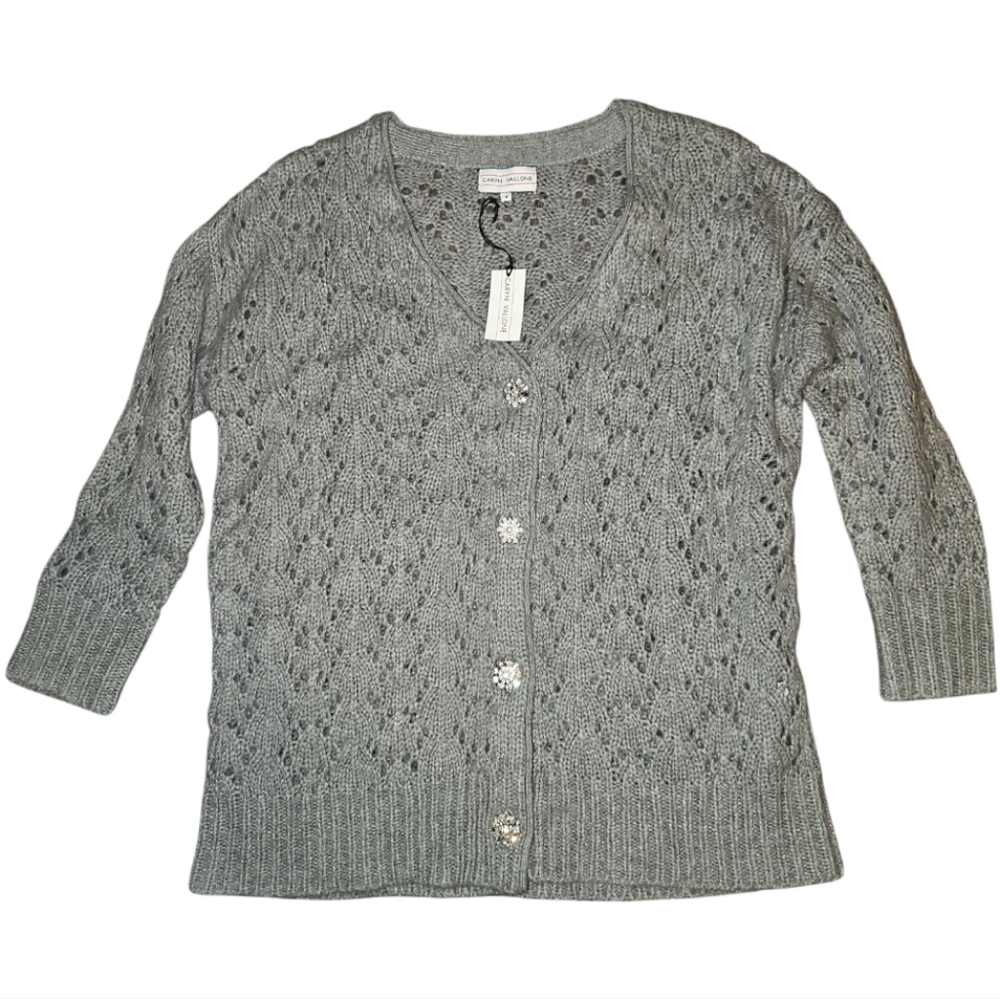 Caryn‎ Vallone Cardigan Grey Small